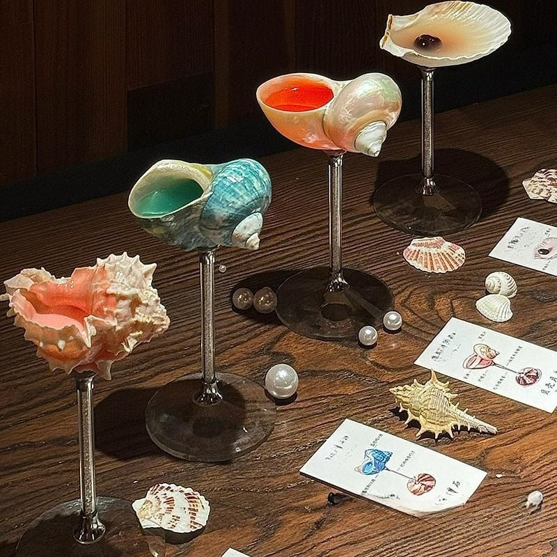 Handmade Seashell Conch Wine Glass-0