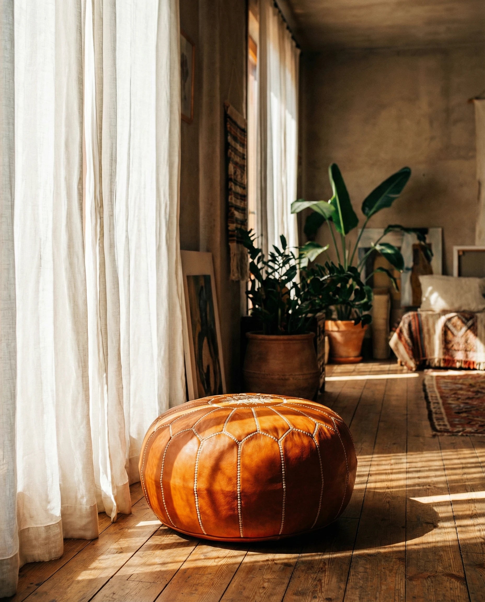 The Atlas Sun Pouf Cover