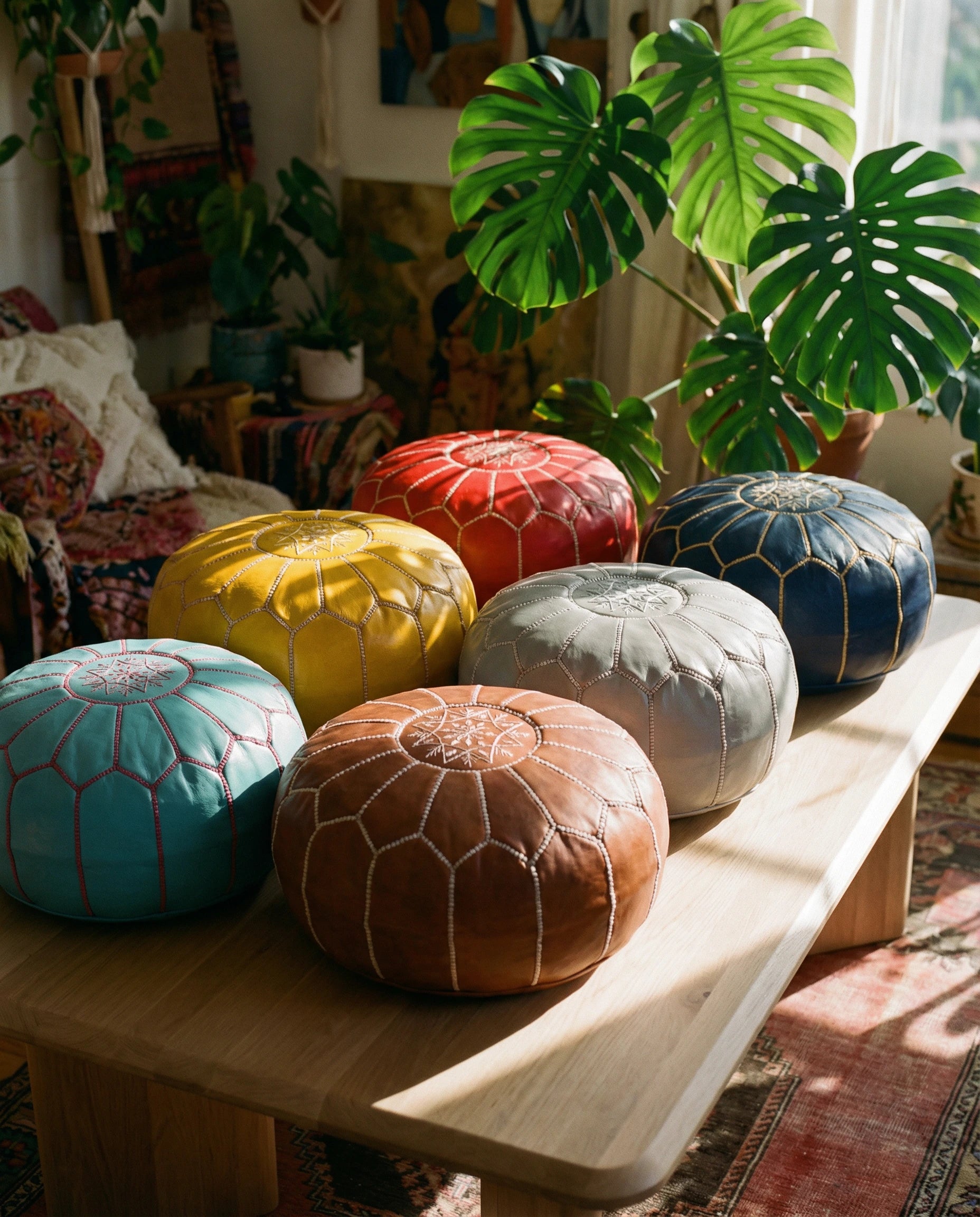 The Atlas Sun Pouf Cover