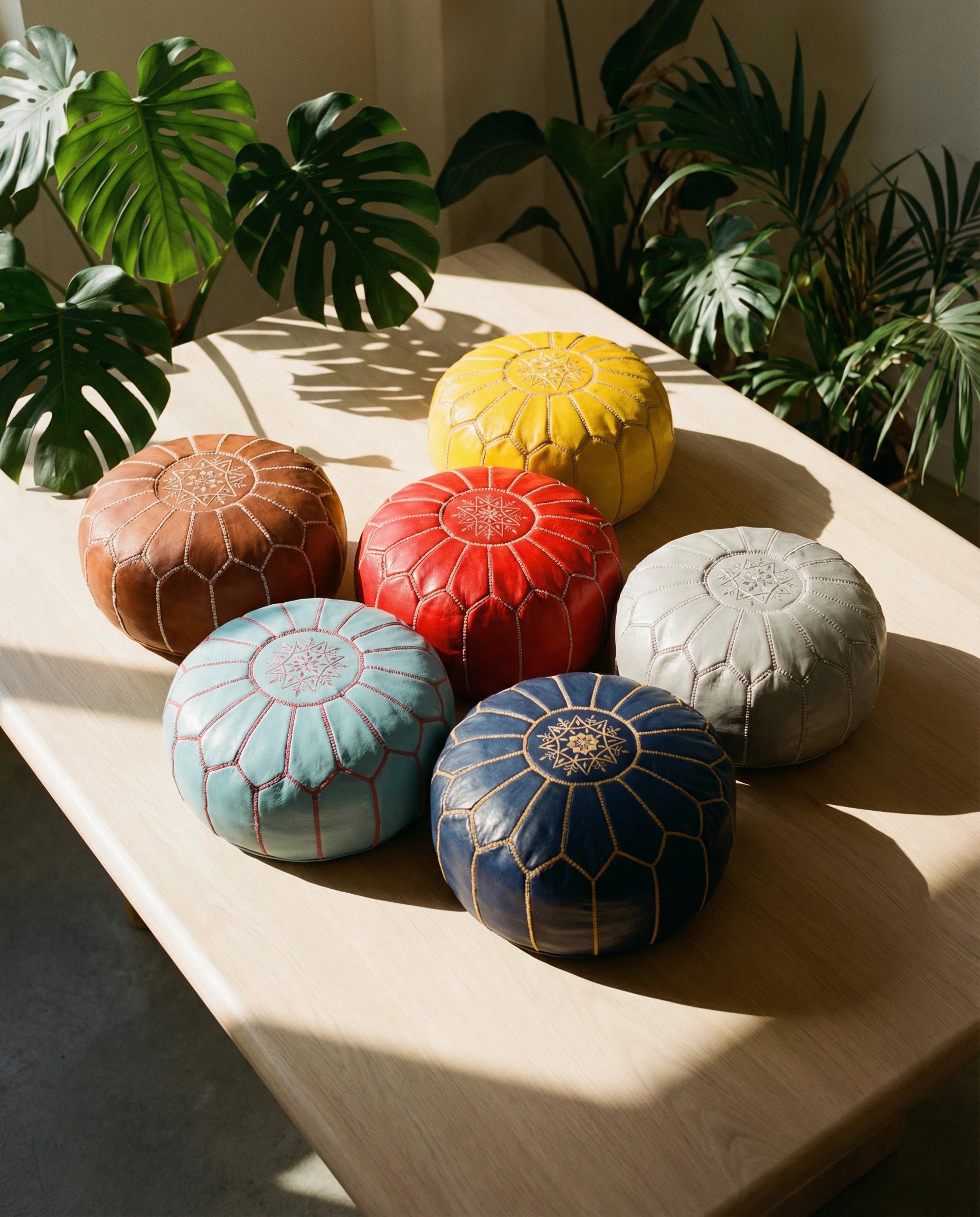 The Atlas Sun Pouf Cover