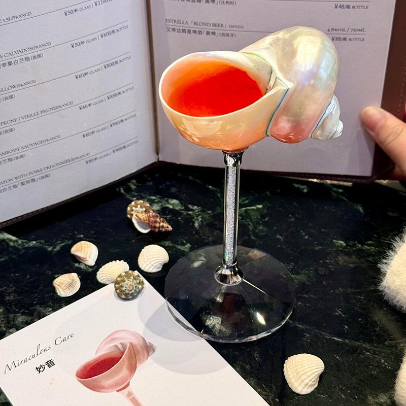 Handmade Seashell Conch Wine Glass-4