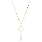 Crystal Halo Y Necklace-0
